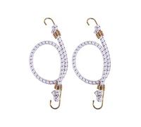 Garden Mile Heavy Duty Bungee Cords with Hooks 24" | Elastic Bungee Straps, Camping Essentials, Luggage Straps | Adjustable Bungee Rope for Camping Accessories, Caravan, and Outdoor Use (2pc)