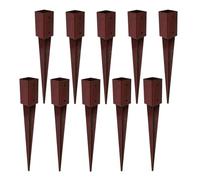Garden Mile Heavy Duty Garden Fence Post Holder - Large Fence Post Spikes Support Rust Resistant Metal Fence Stakes 3" - Easy-Grip Drive-In Fence Post Repair for Fence Building, Pergola - Pack of 10