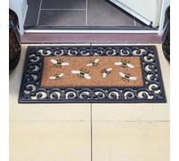 Garden Mile Heavy Duty Non Slip Door Mat Honey Bees Design Indoor & Outdoor Entrance Mat for Home Motorhomes & Caravans Durable Doormat Insert for All Weather Use