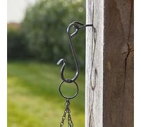 Garden Mile Hanging S Hook Garden Flower Basket Hanger Outdoor Hook for Bird Feeders Decorative Plant Hanger for Solar Lights & Wind Chimes Heavy Duty Bracket