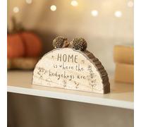 Garden Mile Hedgehog Sign Garden Ornaments Outdoor - Wooden Outdoor Wall Art Signs & Plaques - Freestanding Wooden Plaque Hedgehog Gifts - Perfect Hedgehog Ornament Gardening Gifts For Women And Men