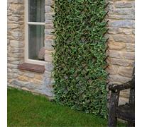 Garden Mile Topiary Trellis Green, Red or White Leaves and Flowers Artificial Leaf Trellis Spring and Summer Creeping Garden Decoration Faux (180 x 60cm, Hosta Leaf)
