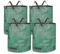 Garden Mile Large 4pc 272L Heavy Duty Garden Waste Bag with Handles - Reusable & Strong Refuse/Rubbish Sack for Garden Clean Up - Large Capacity Reusable Garden Sacks with Handles