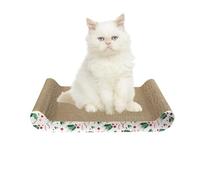 Garden Mile Large Cat Scratching Bed Corrugated Cardboard Lounger with Catnip Scratch Board for Cats & Kittens Durable Indoor Cat Furniture for Playtime & Sharpening Claws for Cats