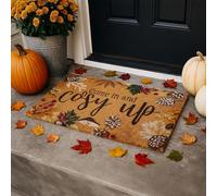 Garden Mile Large Coir Door Mats for Entrances 60x40cm Heavy Duty Autumn Door Mat Outdoor Natural Coir Bristle with Non-Slip Rubber Backing Autumn Doormat For Seasonal Fall Outdoor Autumn Decorations