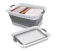 Garden Mile Large Collapsible Laundry Basket - 37L Foldable Pop Up Washing Baskets - Heavy Duty Handles - Space Saving Laundry Hamper for Kitchen, Bathroom, Toys Storage, Laundry Folding