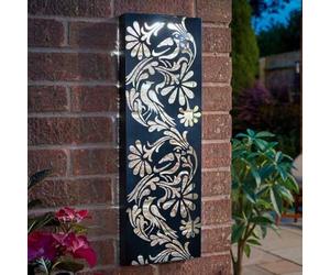 Garden Mile Large LED Solar Wall Lights - Decorative Flower Panel, Solar Powered Weather-Resistant Outdoor Garden Lights, Stylish Wall Decor for Patios & Outdoor Spaces