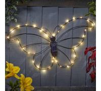 Garden Mile Large Solar Butterfly Wall Light Outdoor