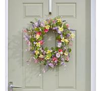 Garden Mile Large Spring Door Wreath for Front Door, Artificial Flower Spring Wreath, Multipurpose Decorative Summer Garland Indoor Outdoor Wreaths Home & Garden Decorations Easter Decorations 45cm