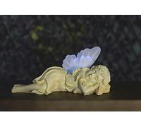 Garden Mile Laying Fairy Garden Statues Colour Changing Solar Outdoor Lights Memorial Figurine Garden Ornaments Outdoor Solar Lights for Yard and Garden Decoration Remembrance (23cm x 10cm x 11cm)