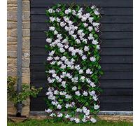 Garden Mile Cherry Blossom Screening Panel Fence Privacy Screen for Garden Artificial Flower Trellis Living Wall Panel Expandable Trellis Privacy Fence Screening Suitable for Indoor, Outdoor 180x60cm