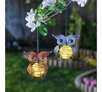 Garden Mile LED Owl Light Solar Garden Lights Outdoor Waterproof Pathway Driveway Animal Solar Lights Outdoor Decorations Ornament Tree Hanger For Gardens Patios Outside Decor