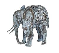 Garden mile Copper Effect Solar Powered Light Up Elephant Statue LED Solar Lights Outdoor Metal Animal Sculptures Garden Ornaments Decoration Outdoor Figurine for Lawn, Pathway and Gifts