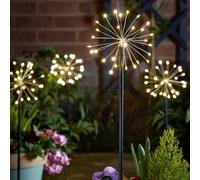 Garden Mile Lights Outdoor Garden Stake Light with Starburst Effect - Twinkling White Warm Pathway Lighting Garden Ornaments for Patio, Lawn, Backyard and Wedding Party Décor (Stake)