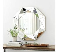 garden mile Marco Paul Jewel Cut Silver Bathroom Wall Mirror Venetian Hanging Mirrors for Walls Bevelled Wall Mounted Mirror Wall Decor for Hallways Stairs Bedroom Decor Living Rooms Home Decoration