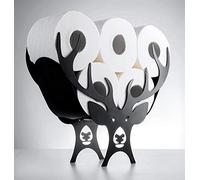 Garden Mile Deer Toilet Roll Holder in Metal Holds 7 Rolls Novelty Animal Bathroom Decorations Loo Roll Stand Wall Mounted or Free Standing Toilet Paper Holder