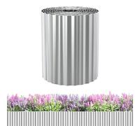 Garden Mile Metal Garden Border Edging 5m - Heavy Duty Galvanised Steel Lawn Edging 15cm, Rust Resistant Flexible Garden Edge for Lawn, Flower Beds, Paths & Landscaping