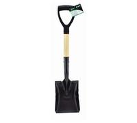 Garden Mile Micro Shovel with Wooden Handle Strong Durable Outdoor Garden Gardening Tools Hand Tool Digging Spade Planting Lightweight Compact Weatherproof (Square Head)