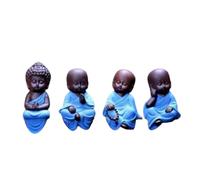 Set Of 4 Lucky Sitting Buddha Ornaments Home Decor Garden Ornaments