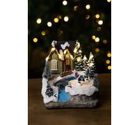 Marco Paul Christmas Village Scene Light ice Skating Scene Christmas Decorations Christmas Village Sets Christmas Table Decoration Christmas Window Decorations Christmas Ornaments Room Decorations