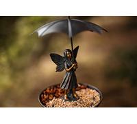 Metal Hanging Feeder with Resin Fairy Girl Bird Feeder for Wild Birds