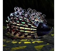 Garden Mile Copper Effect Solar Powered Light Up Hedgehog Statue Lanterns - LED Solar Lights Outdoor Garden Metal Animal Freestanding Sculptures Garden Ornaments Decoration for Lawn, Pathway and Gifts