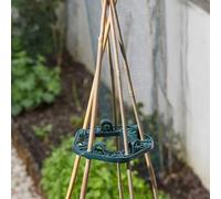 Garden Mile Pack of 5 Wigwam Canes Support Grips Rings DIY Bamboo Wooden Stakes Garden Cane Connectors Runner Beans Support Garden Canes Clips for Climbing Plants Tomatoes Supports