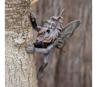 Garden Mile Pixie Tree Hugger Garden Ornaments Outdoor Unusual Fairy Garden Accessories Outside Tree Decorations Outdoor Statues Hanging Ornaments For Tree Walls Gardening Gifts For Women Men
