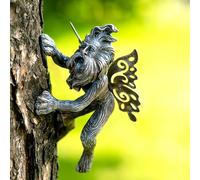 Garden Mile Pixie Tree Hugger Garden Ornaments Outdoor Unusual Fairy Garden Accessories Outside Tree Decorations Outdoor Statues Hanging Ornaments For Tree Walls Gardening Gifts For Women Men