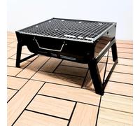 Garden Mile Portable Charcoal BBQ Grill - Foldable Lightweight BBQ Charcoal Grill with Carry Handle - Durable Iron & Stainless Steel Outdoor Barbecue & Smokers Grills for Camping