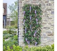 Garden Mile Purple Wisteria Leaf Trellis Panel Fence Privacy Screen for Garden Artificial Trellis Living Wall Panel Flower Expandable Trellis Privacy Fence Screening 180 x 60cm