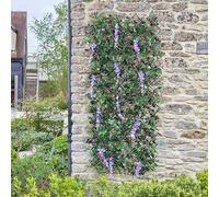 Garden Mile Purple Wisteria Leaf Trellis Panel Privacy Screen with Artificial Living Wall Panel Fence - Expandable Screening 180 x 90cm