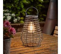 Garden Mile Rattan Solar Lanterns for Outside Auto ON/Off Table Lights Weatherproof Lamps Outdoor Solar Lanterns Outdoor Garden Hanging & Table Top Decorative Lamp