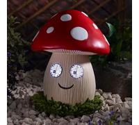 Garden Mile Red Solar Blinkin' Eye Mushroom LED Light - Solar Powered Light Up Blinking Eye Animated Garden Décor - Weather Resistant Freestanding Outdoor Ornaments for Pathway, Driveway, & Lawn