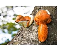 Garden Mile Squirrel Statue Tree Peeker Garden Ornament Outdoor Decorations, Easy Fast Set-Up, Novelty Waterproof Resin Sculpture Garden Squirrel Figurine Decor for Garden Tree, Fence, Wall Decor