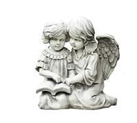 Stone Effect Resin Children Ornaments Garden Statues Boy & Girl