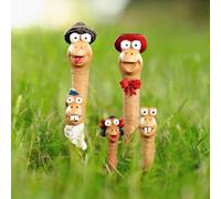 5pc Garden Worms Family Ornaments Miniature Set Resin Decorative Figurines Plant