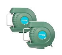 Garden Mile® 2x 12M Retractable Automatic Clothes Washing Line Reel Indoor Outdoor Space Saving Wall Mounted Laundry Clothes Airer
