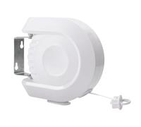 Garden Mile Retractable Washing line - 12M Heavy Duty Extendable Outdoor Washing Line - Wall Mounted Washing Line For Clothes - Indoor & Outdoor Drying Solution (White Single Rope 12M Clothes Line)