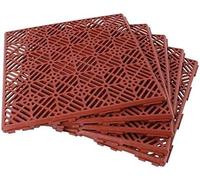 garden mile Set of 15 Heavy Duty Decking Squares 30cm X 30cm Plastic Decking Tiles Ideal For Pathways And Lawn Plastic Grid Outdoor Tiles Anti Slip Interlocking Decking Tiles For Outdoors