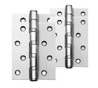 Garden Mile Set of 4 Nickel Door Hinges 4”/100mm - Heavy Duty Butt Hinges with Screws, Durable Internal Hinges for Doors, Gates, Cabinets & Furniture