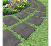 Garden Mile Set of 4 Plastic Paving Slabs, 30cm, Non Slip Garden Floor Tiles
