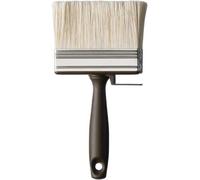 Garden Mile Shed and Fence Flat Paint Brush - Garden Wall Paint Decking Brush with Timber Wood Block Paint Paste Wide Brushes for Masonry Paint on Commercial, Residential, Indoor, Outdoor - Brown