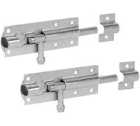 Garden Mile Sliding Door Bolt 8"/200mm 2 Pack - Heavy Duty Zinc Plated Gate Bolts, Rustproof Barrel Lock for Wooden Gates, Doors & Outdoor Use