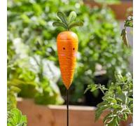 Garden Mile Smiley Carrot Outdoor Ornaments For The Garden Unusual Decorative Garden Stakes For The Home Flowerbeds Plant Pots Quirky Ornaments For Outdoors Vegetable Decorations