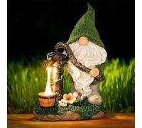 Garden Mile Solar Gonk Garden Ornaments LED Novelty Statue Outdoor Ornaments Figure for Lawn, Garden Outdoor Decorations Solar Gnomes Garden Statues Outdoor Lighting