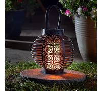Garden Mile® Large Damask Solar LED Silhouette Lantern Lights Solar Lights Patio Table Lights Garden Lighting Landscaping Lights (Ferrara lanternio)