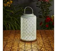 Garden Mile Solar LED Lantern Lighting for Outdoors Hanging Garden Damasque Lamp Solar Lighting for Outside Silhouette Lighting for Garden (Solaire Lantern - Sage Xl)