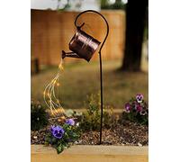 Garden Mile Watering Can Solar Lights Outdoor Garden, LED Solar String Lights Waterproof Retro Metal Water Can Hanging Lantern with Bracket Warm White Gardening Décor for Patio Yard Pathway Gifts