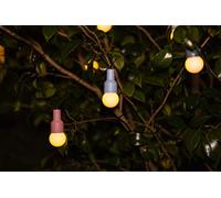 Garden Mile Solar Pastel String Lights - 4.7m Warm White LED Fairy Lights with 10 Bulbs - Waterproof Decorative Solar Lights for Garden, Fence, Balcony, Patio, Parties, Weddings